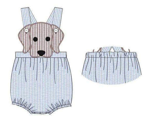 Pre Order 138: BBS Puppy- Boys Woven Sunsuit