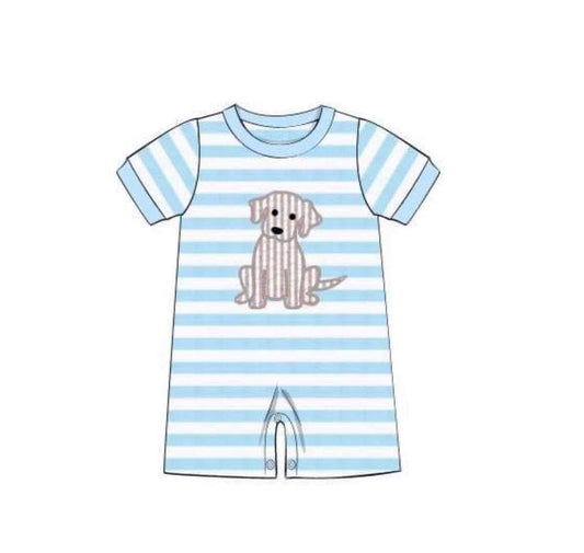 Pre Order 138: BBS Puppy- Boys Knit Romper