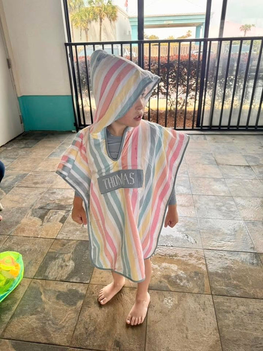 Pre Order 138: Jubilee Stripe- Boys Smocked Hooded Towel