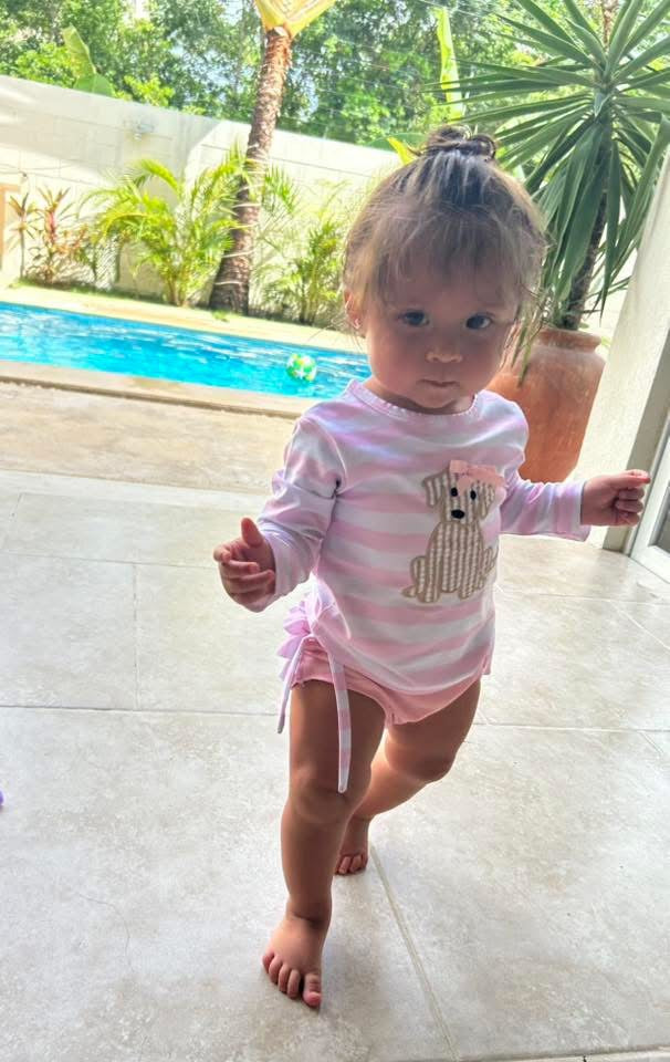 Pre Order 138: BBS Puppy- Girls 2pc Rash Guard Swim