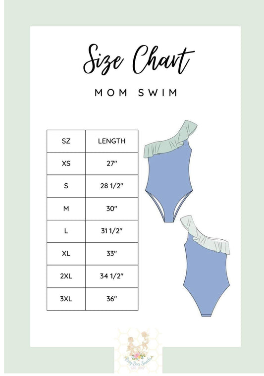 Mom 1pc Swim Size Chart