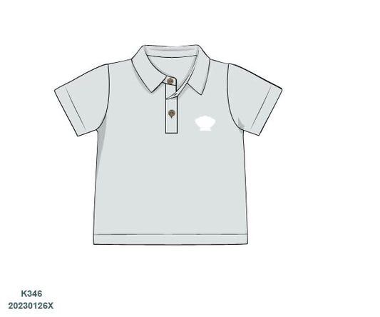 RTS: Smocked Seashells - Boys Knit Polo