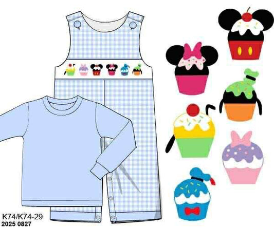 Pre Order 133: Hotdog Cupcakes- Boys Knit 2pc Romper
