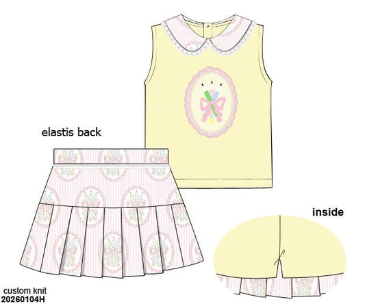 Pre Order 139: Preppy Pencils- Girls Knit Skort Set