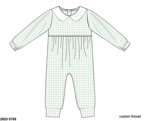 Pre Order 145: Pippa's Petals & Gingham- Boys Knit Romper