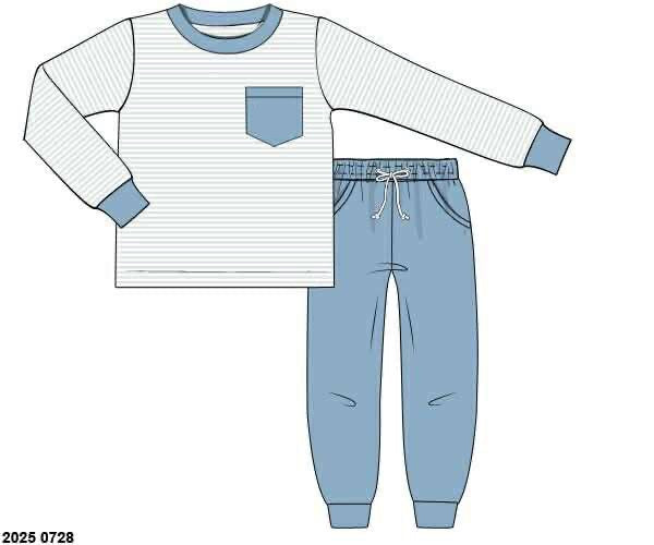 RTS: Hallie & Hudson- Boys Knit Jogger Set