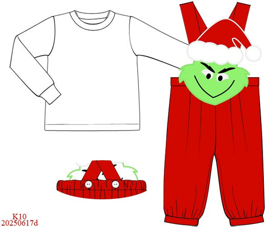 RTS: Mean One- Boys 2pc Knit Appliqué Romper