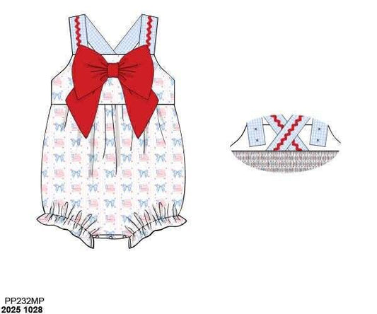 Pre Order 137: Let Freedom Ring- Girls Woven Bubble