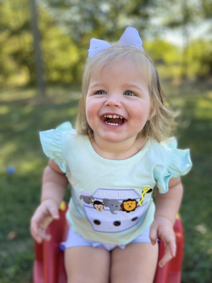 Throwback Pre Order: Noah's Ark- Girls Woven Shortie Set