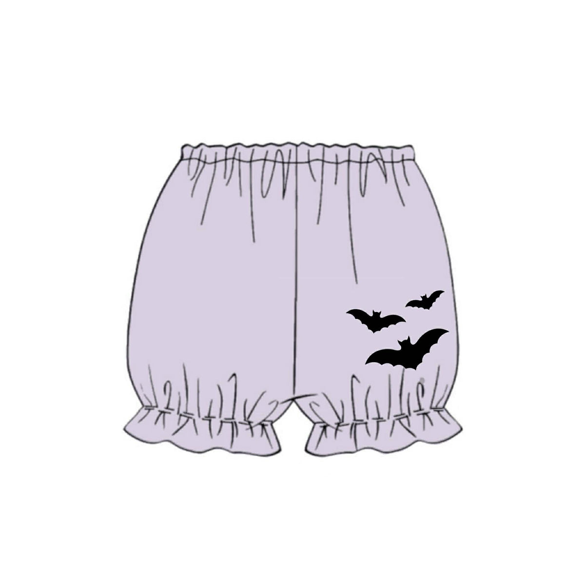 RTS: Spooky Patchwork- Girls Knit Bubble Shorts