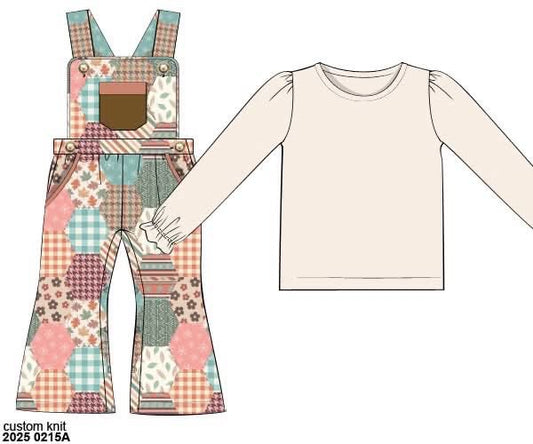 Pre Order 126: Causey Camo & Fall Patchwork- Girls 2pc Romper
