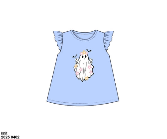 RTS: Halloween Shirt Only- Groovy Ghost Girls Shirt