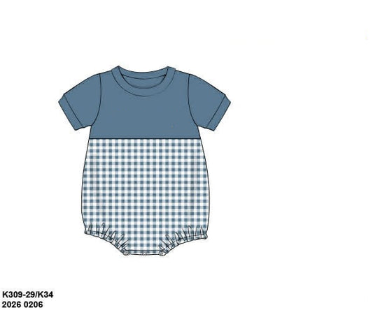 RTS: Neutral French Knot Sets- Boys Blue Stone Knit Bubble
