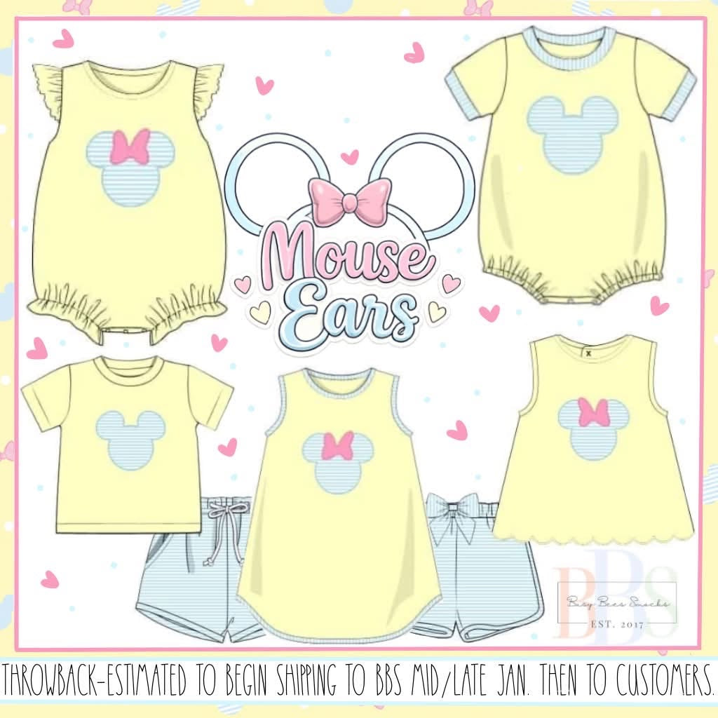 Throwback Pre Order: Mouse Ears- Girls Knit Shortie Set