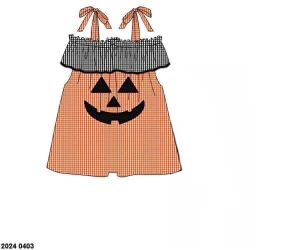 RTS: Halloween Shirt Only- Jack-o-Lantern Girls Shirt