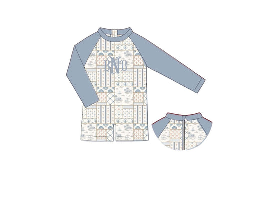 Pre Order 151: Coastal Charm- Boys 1pc Rashguard Swim