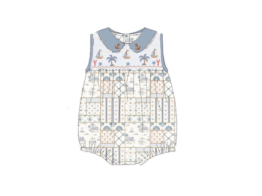 Pre Order 151: Coastal Charm- Boys Smocked Knit Bubble
