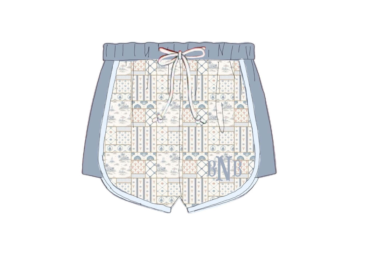 Pre Order 151: Coastal Charm- Boys Woven Swim Shorties