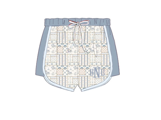 Pre Order 151: Coastal Charm- Boys Woven Swim Shorties