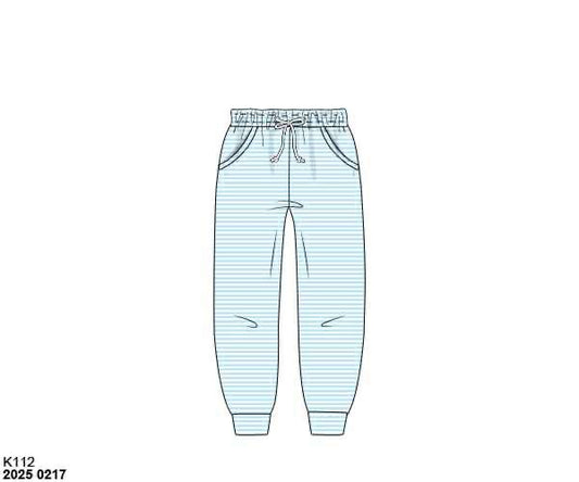 RTS: Just Joggers- Light Blue Stripe