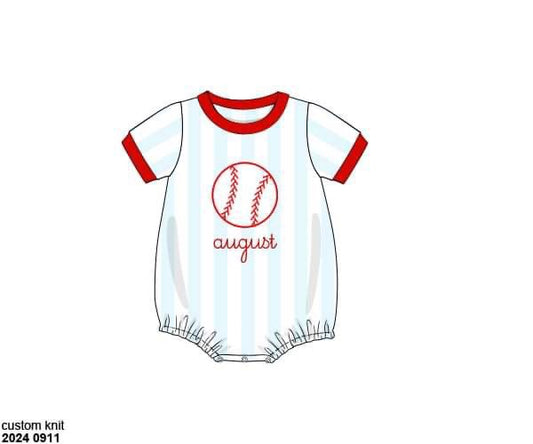 Pre Order 133: Play Ball- Boys Knit Bubble