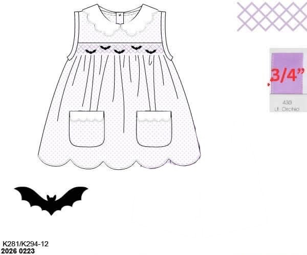 RTS: Halloween Shirt Only- Bitty Dot Bats Girls Shirt