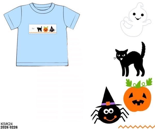 RTS: Halloween Shirt Only- Spooky Friends Boys Shirt