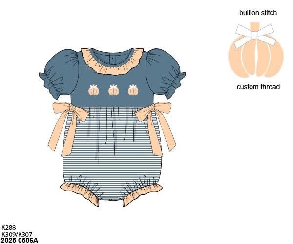 RTS: Bullion Pumpkins- Girls Knit Bubble