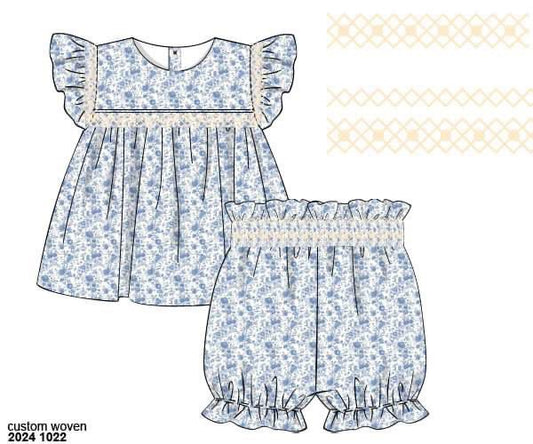 RTS: Brentwood Crosses- Girls Woven Bubble Short Set