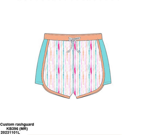 Pre Order 151: Sellers Summer Octopus- Boys Woven Swim Shorties