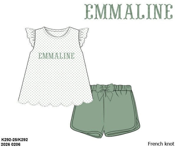 RTS: Neutral French Knot Sets- Girls Feldspar Knit Shortie Set