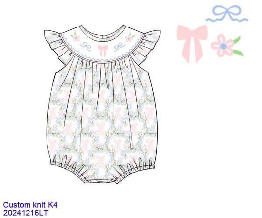 RTS: Chandler Bows- Girls Smocked Knit Bubble