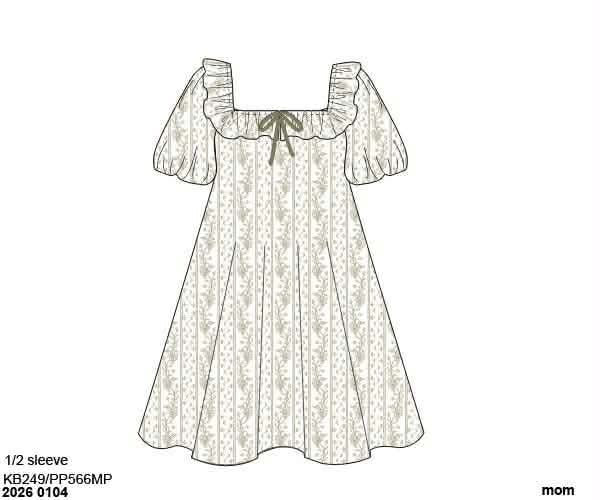 RTS: Biltmore Vines- Mom/Mini Woven Short Dress