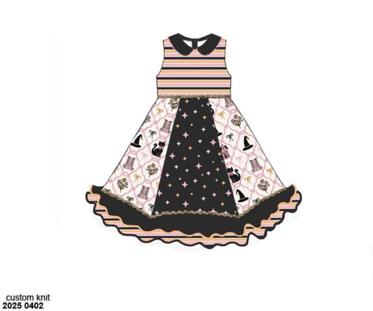 RTS: Haunted House- Girls Knit Twirl Dress