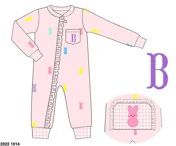 Pre Order 148: Easter Lounge- Girls Peeps Knit 1pc