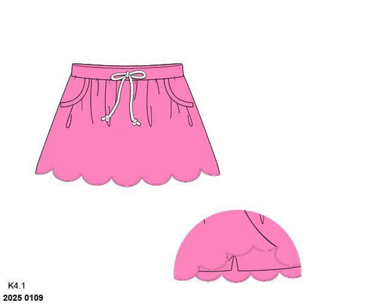 RTS: Royalty Era- Girls Knit Pink Skort