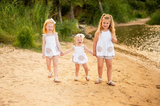 Pre Order 136: Seashells- Girls Shortie Set