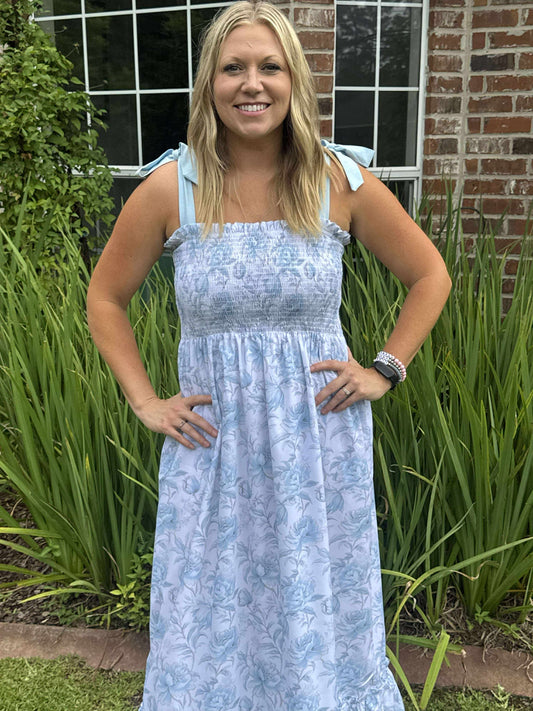 RTS: Wellington- Mom Floral Woven Maxi Dress