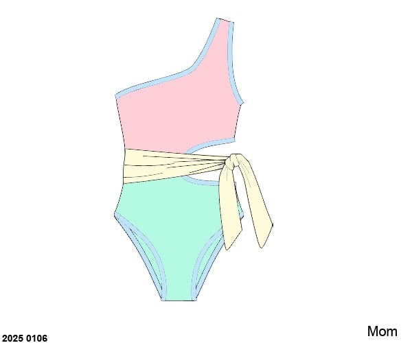 Pre Order 152: Colorblock- Mom/Mini 1pc Rashguard Swim