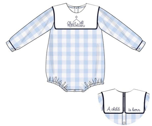 RTS: A Child is Born- Boys Embroidered Bubble