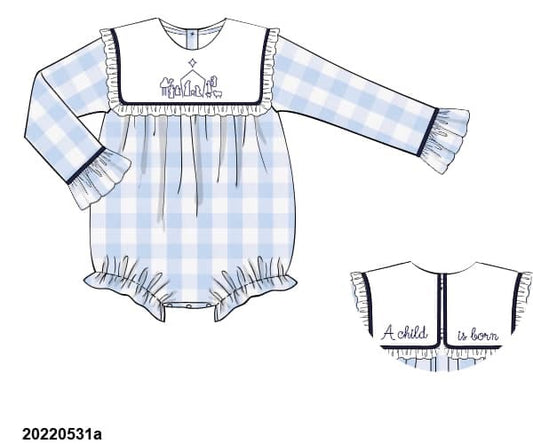 RTS: A Child is Born- Girls Embroidered Bubble