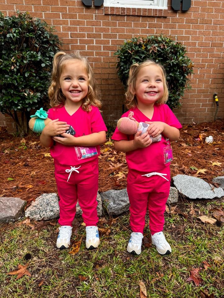 RTS BBS Dress Up- Hot Pink Scrub Jogger Set