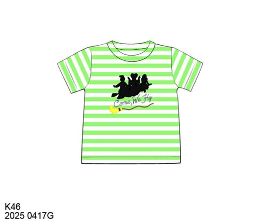 RTS: Halloween Shirt Only- Boys Flying Witches