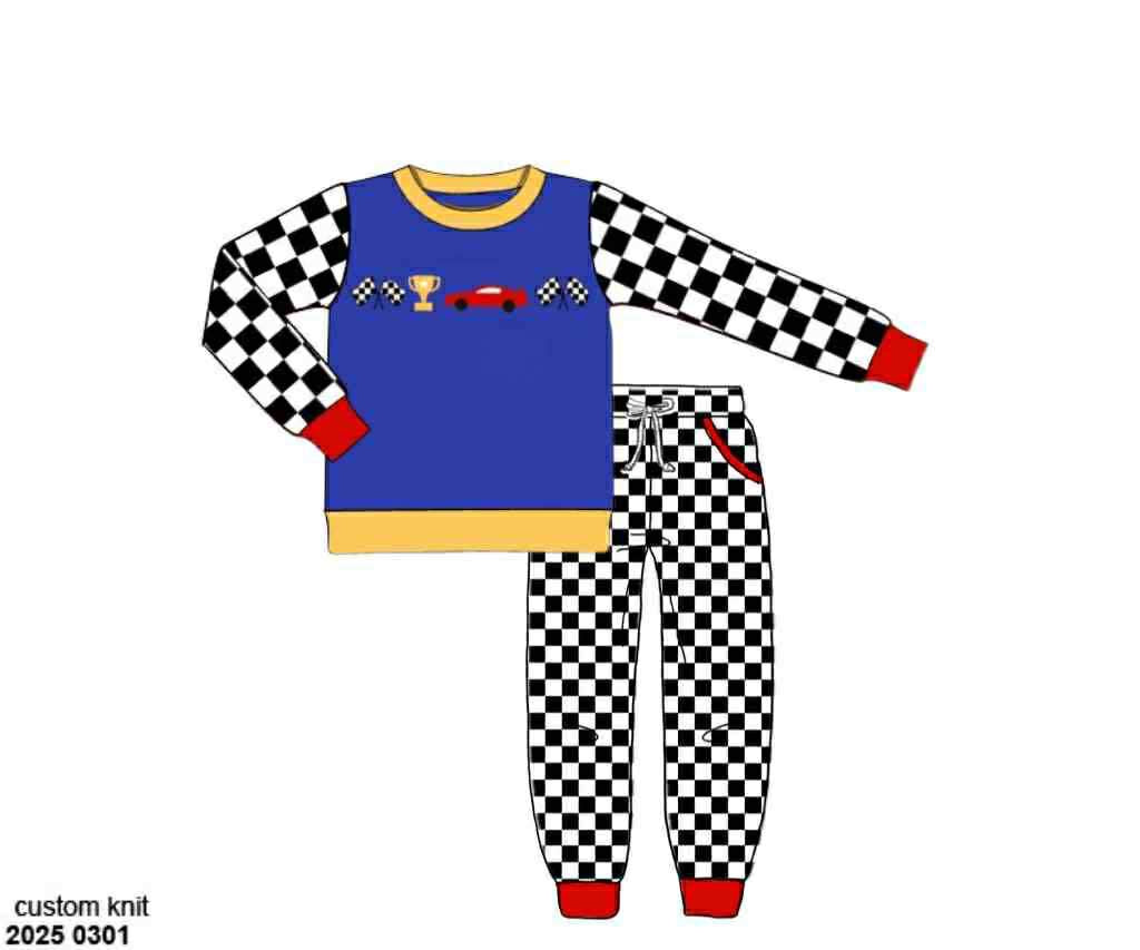 RTS: Raceway- Embroidered Jogger Set