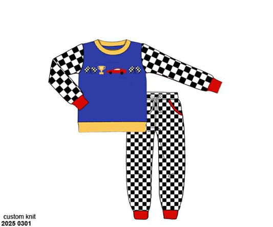 RTS: Raceway- Embroidered Jogger Set