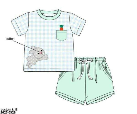 RTS: SomeBUNNY Sweet- Boys Knit Shortie Set