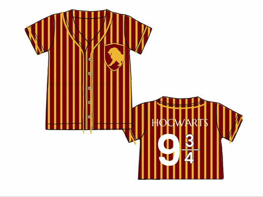 RTS: Halloween Jerseys- Garnet & Gold Stripe Adult/Mini Wizard Jersey