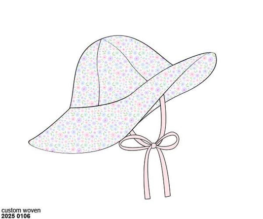 RTS: Blakely Floral & Collin Stripes- Girls Woven Sunhat