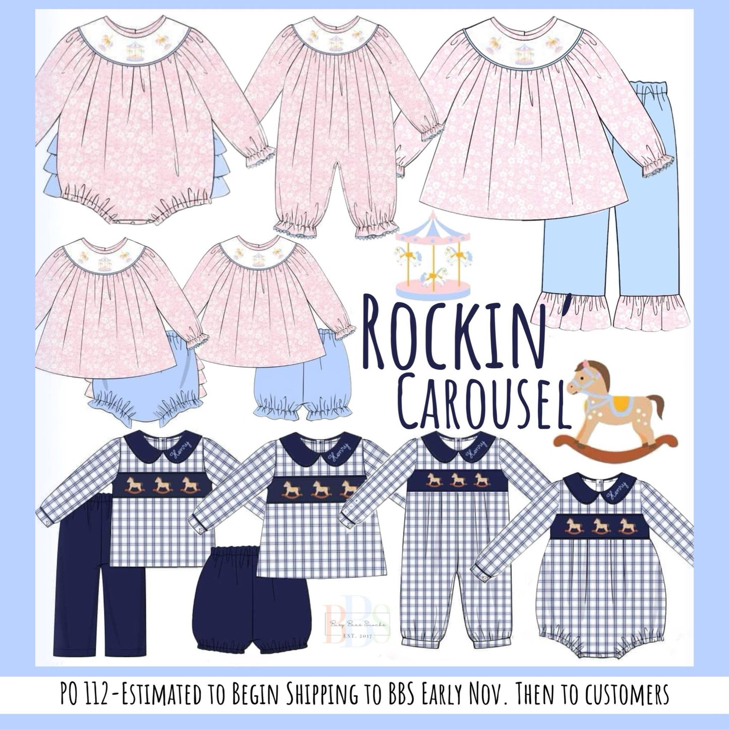 RTS: Rockin' Carousel- Boys Knit Pant Set