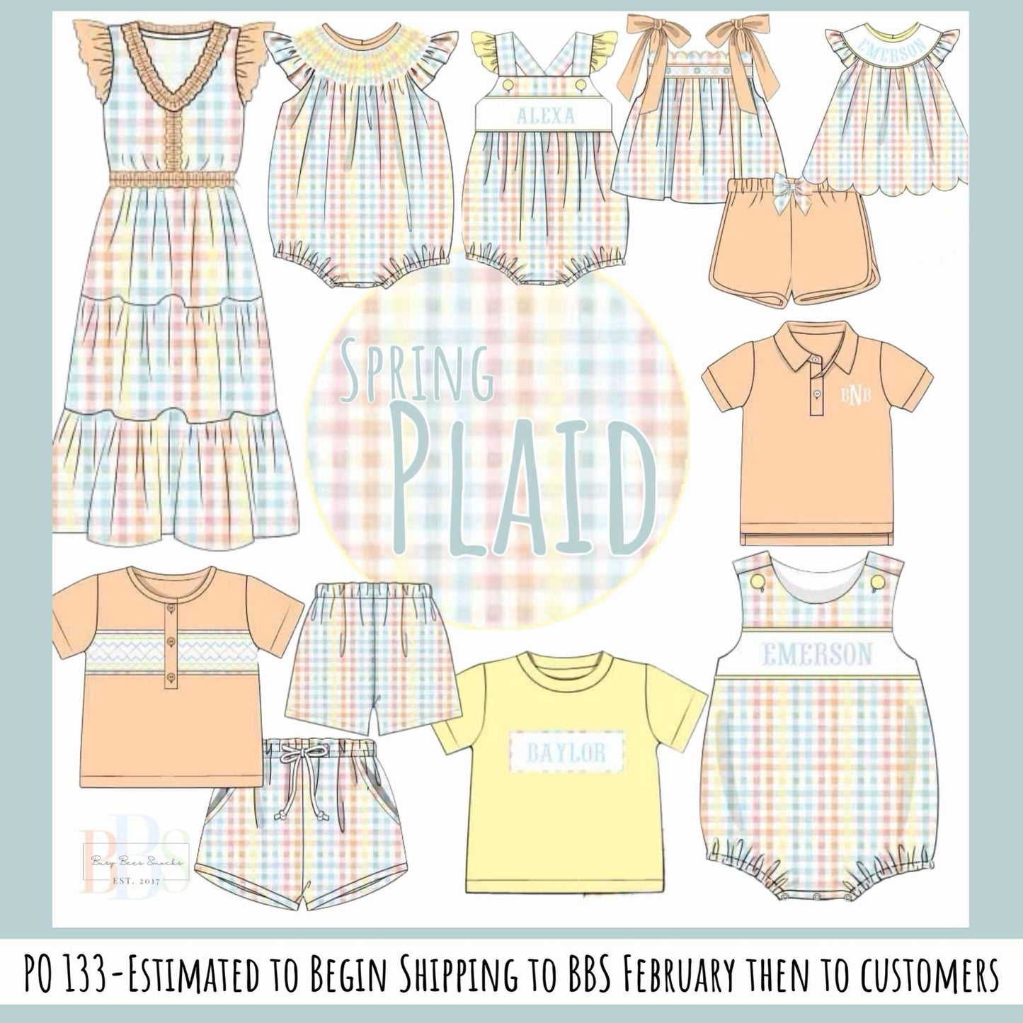 Pre Order 133: Spring Plaid- Plaid Shorties